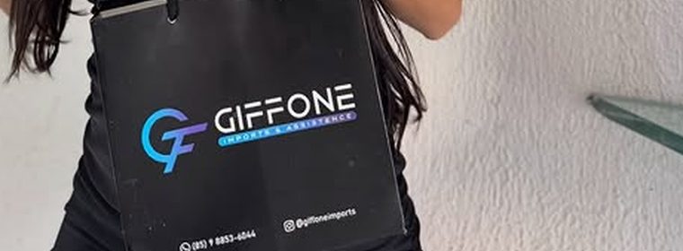 Sacola real da GIFFONE Imports e Assistence usada nas entregas